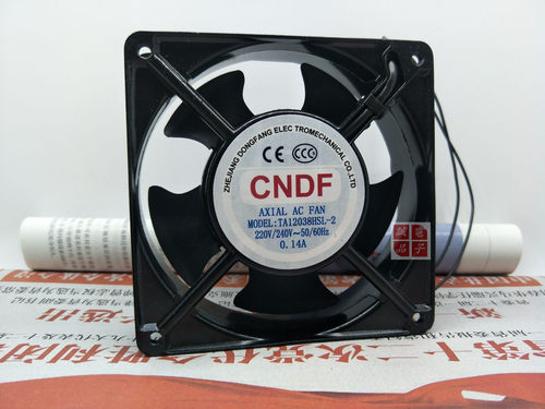 全新CNDF轴流风机0.14A机柜TA12038HSL-2 220V 12038交流散热风扇