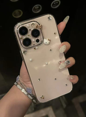适用苹果16promax手机壳17奢华高级感少女心iPhone15保护套HelloKitty水钻14防摔13新款网红超火女款12promax