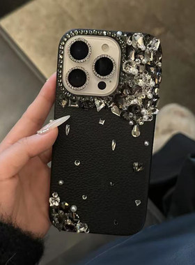 适用苹果16promax手机壳轻奢风高级感17水钻iPhone15保护套14promax防摔13网红超火女款12promax新款奢华潮牌