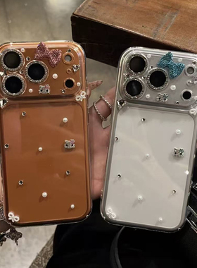 适用苹果17promax手机壳奢华高级感水钻iPhone16保护套15pro防摔14硬壳HelloKitty少女13网红女款12promax潮