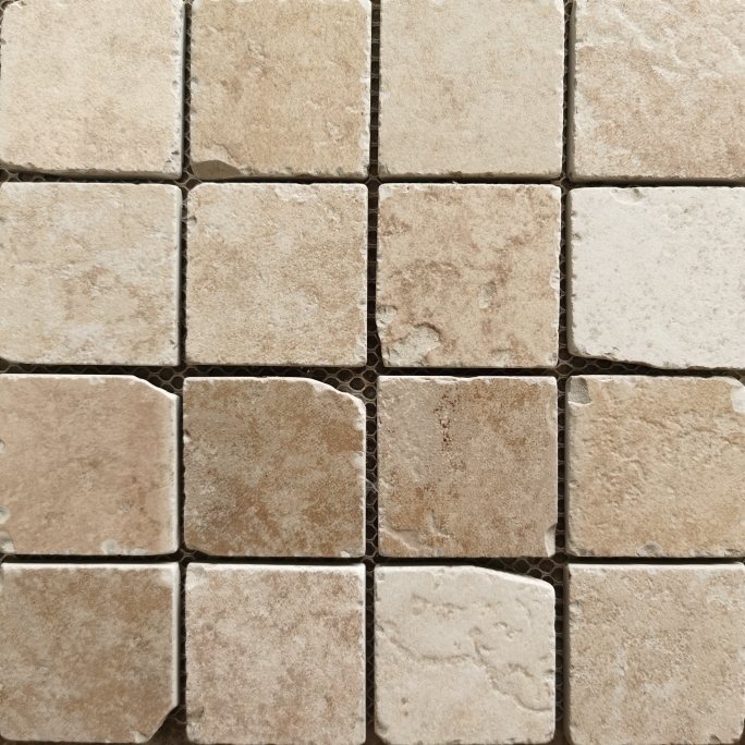 侘寂风格防石材马赛克自然古朴法式简约古堡风格小众设计款墙地砖