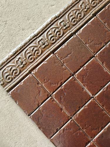 100*100mm紫金色紫砂色窑变手工砖复古工业风瓷砖餐饮民宿设计感