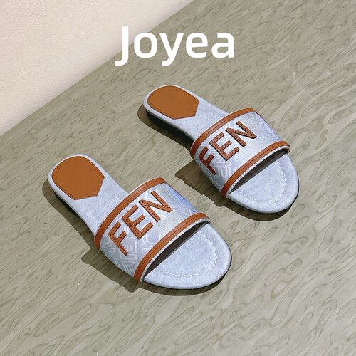 Joyea卓雅 夏日氛围感 26WF字母装饰一字拖鞋女时尚舒适凉拖鞋