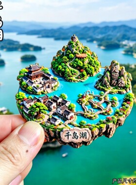 千岛湖3D石碑冰箱贴文创伴手礼