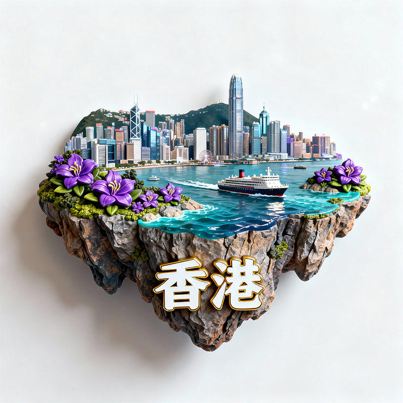 香港3D浮雕伴手礼冰箱贴