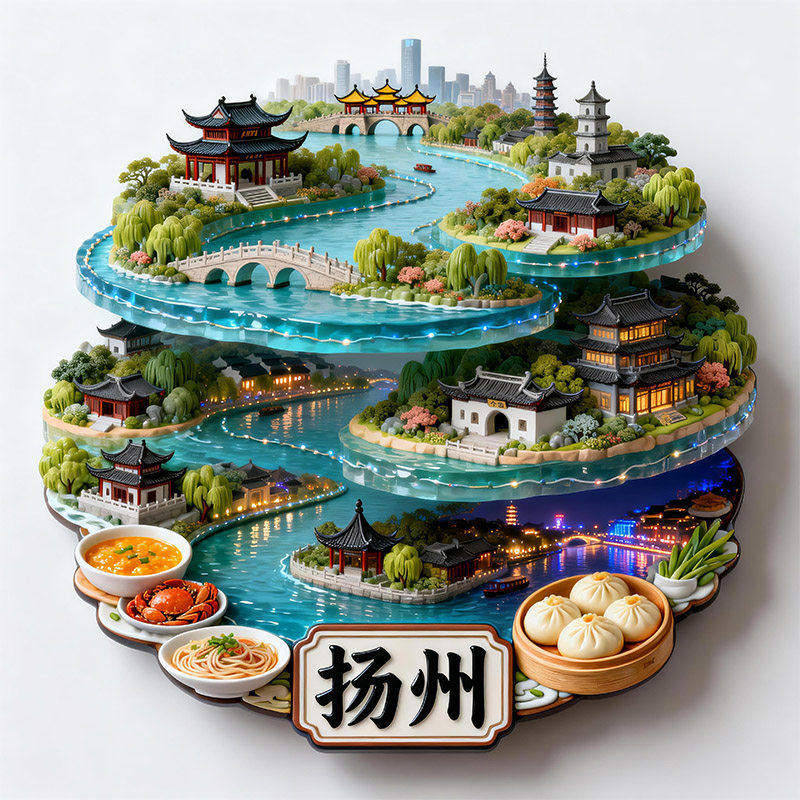 扬州金属浮雕3D文创冰箱贴