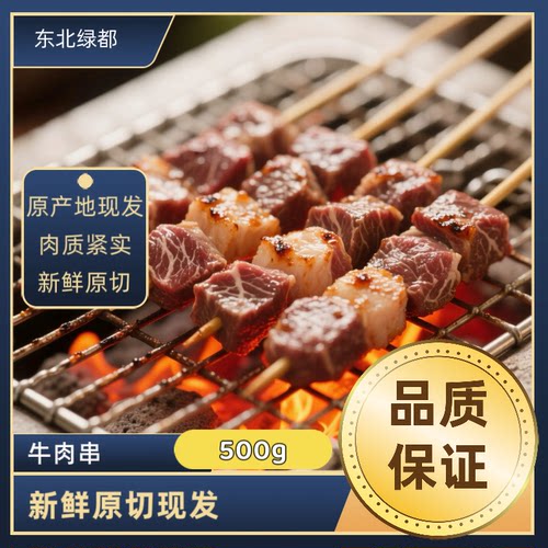 新鲜顺丰现串东北绿都牛肉