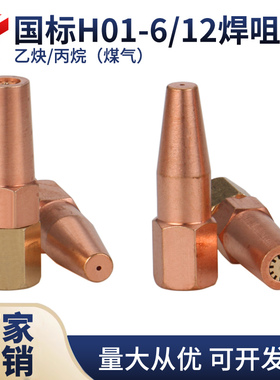 国标H01-6/12/20射吸式焊炬丙烷乙炔焊嘴液化煤气梅花焊枪焊咀