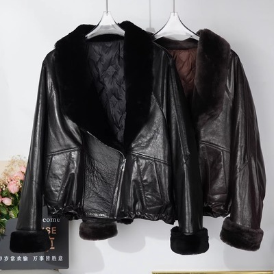 2025冬季高级皮毛一体羽绒服