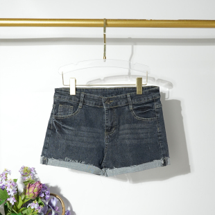 迷你休闲裤 2025秋季 直筒热裤 女士修身 子潮 纯欲小性感低腰牛仔短裤