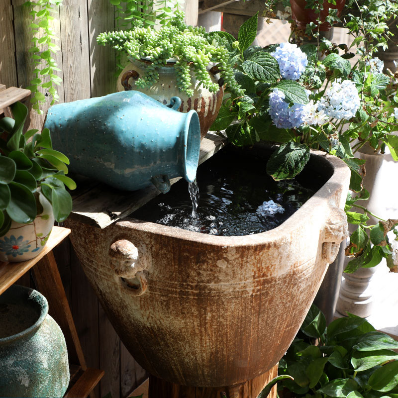 仿石鱼缸大号陶瓷古法鱼缸客厅落地摆件造景荷花缸方形养鱼盆粗陶,宠物/宠物食品及用品,桌面缸,淘宝优惠券,粉丝福利购,淘宝优惠卷