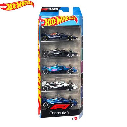 严选风火轮HOTWHEELS五连包F1赛车红牛奔驰合金汽车模型玩具礼物J