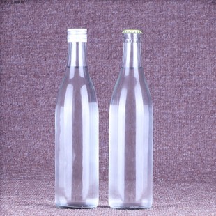 销售一斤白酒瓶空瓶子简装500ml铝盖酒瓶6只套装密封压盖玻璃酒瓶