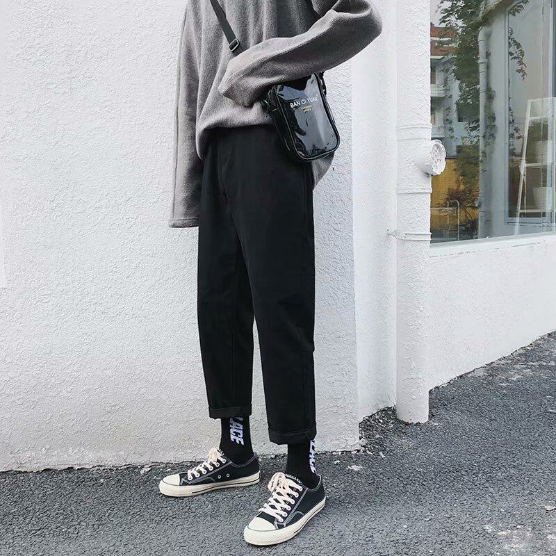 ulzzang Straight trousers Korean Edition Trend Easy chic Famous Like a breath of fresh air Ninth pants literature ins leisure timein the Men's clothing, Casual pants  category - from Buy2taobao.com to provide professional Taobao agent buy service
