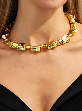 环保异形CCB几何锁骨链女轻奢