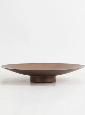 新中式仿古色金属花器桌面果盘艺术收纳铁艺托盘造景苔藓花艺摆件