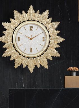 北欧简约时钟客厅挂墙壁钟家用钟表墙钟创意个性墙上艺术静音挂钟