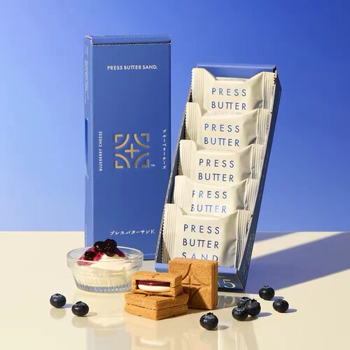 日本PRESSBUTTERSAND蓝莓夹心