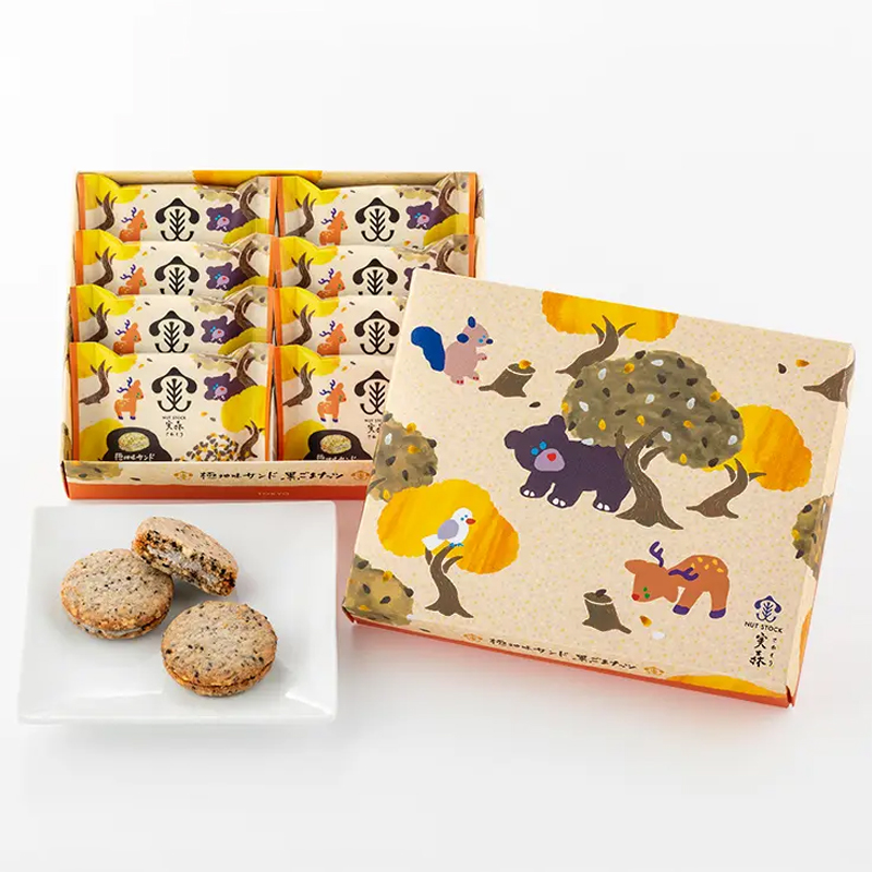 【3折促销】日本进口零食实森极地味黑芝麻坚果巧克力夹心饼干