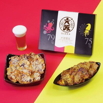 日本越前海鲜俱乐部北陆限定油炸章鱼甜虾仙贝煎饼虾片礼盒零食