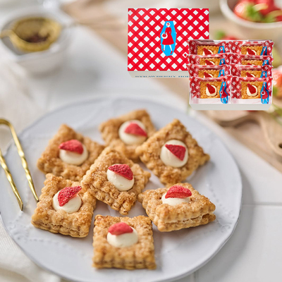 年后发日本AUDREY限定花束草莓奶油巧克力黄油派饼干甜品礼盒