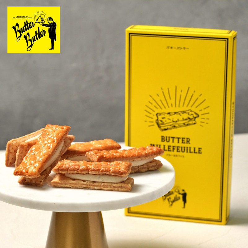 现货日本进口BUTTER BUTLER黄油千层酥奶油夹心派饼干限定礼盒