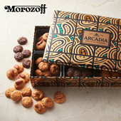 日本Morozoff ARCADIA坚果腰果杏仁曲奇饼干铁盒送礼进口零食