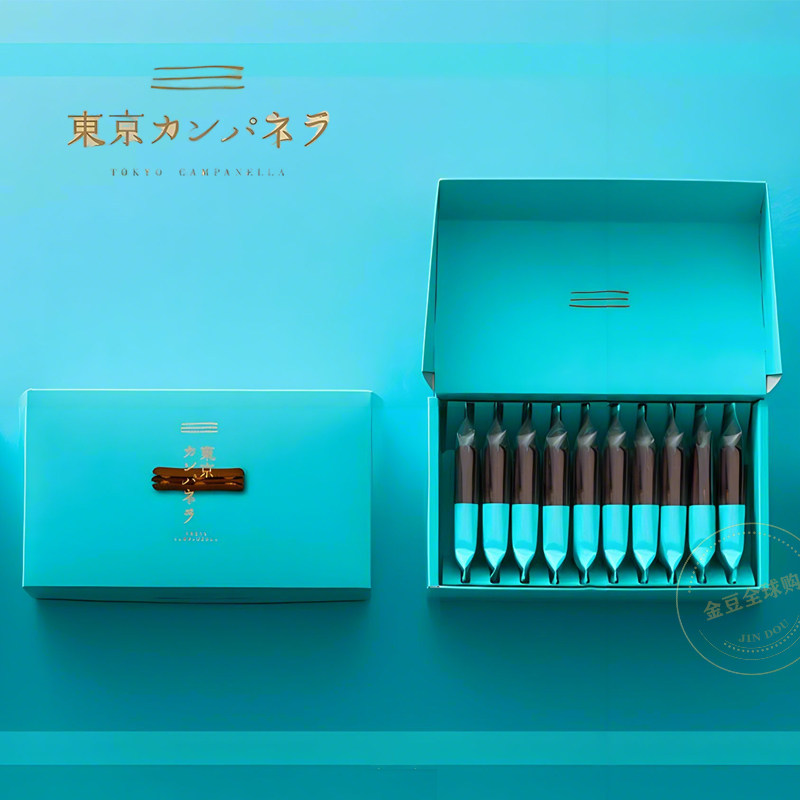 日本东京Campanella晴空恋巧波浪三层巧克力夹心饼干礼盒进口零食