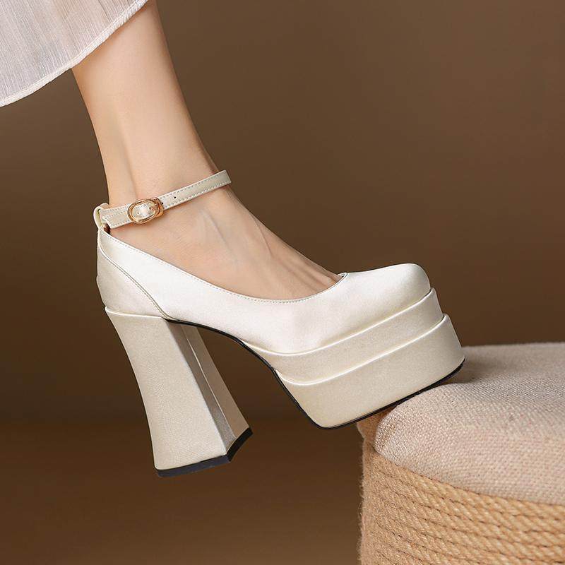 白色主婚纱婚鞋女2026新款小个子厚底防水台宴会高跟鞋不累脚12cm,女鞋,婚鞋,淘宝优惠券,粉丝福利购,淘宝优惠卷