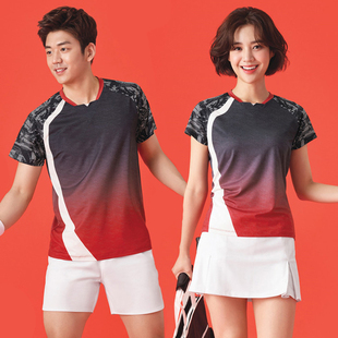羽毛球服套装男女款yy速干短袖大赛训练运动服定制