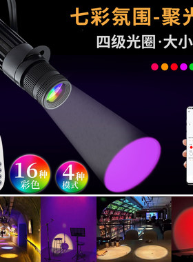 舞台演绎氛围七彩变色聚光灯