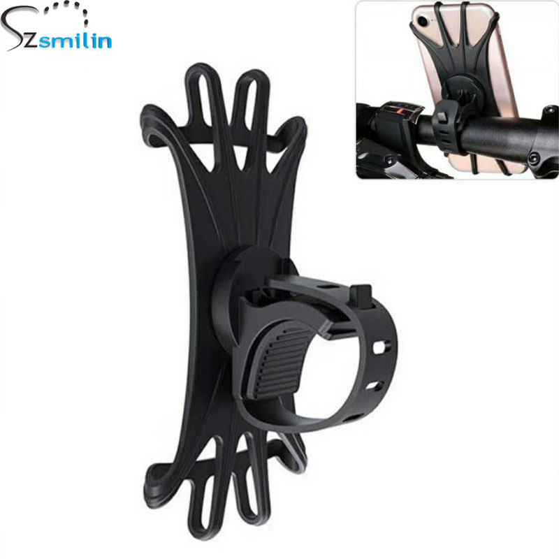 New universal 360 rotation silicone bike cellphone holder