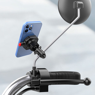 电动车手机支架后视镜款摩托车外卖专用motorbike mirror holder