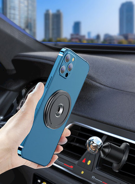 金属圆球头Magsafe车载磁吸手机支架Magnetic Car Phone Holder