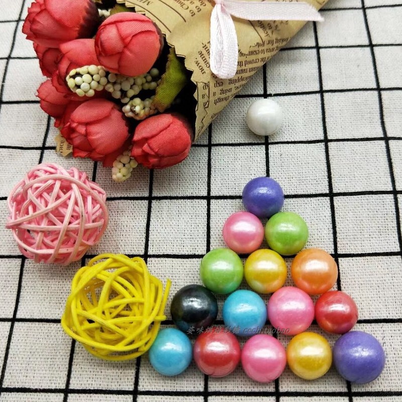 10、14mm大彩糖珠500g包邮 diy烘焙辅料奶油裱花蛋糕装饰白珍彩珠,粮油调味/速食/干货/烘焙,可食用烘焙装饰品,淘宝优惠券,粉丝福利购,淘宝优惠卷