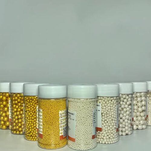 大小彩珠可食用烘焙装饰金色彩糖