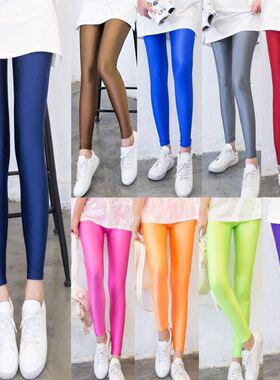 Thin fluorescent high waisted leggings薄款荧光高腰小脚打底裤