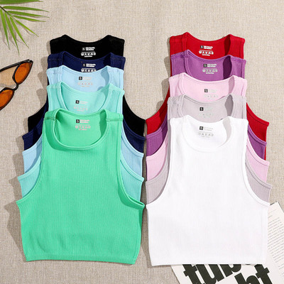 Threaded Tank Top Sports Quick Dry Women螺纹小背心运动速干女