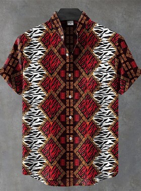 男士立领亚麻短袖Men's stand collar linen short sleeved shirt