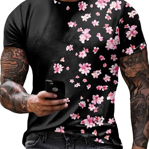 圆领印花套头短袖T恤 Round neck printed short sleeved T-shirt