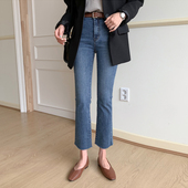 高腰显瘦九分休闲宽松烟管直筒裤 2026年春秋新款 女长裤 微喇牛仔裤