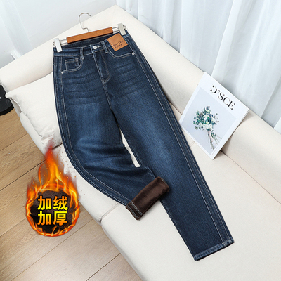 大码梨形身材宽松显瘦直筒老爹裤