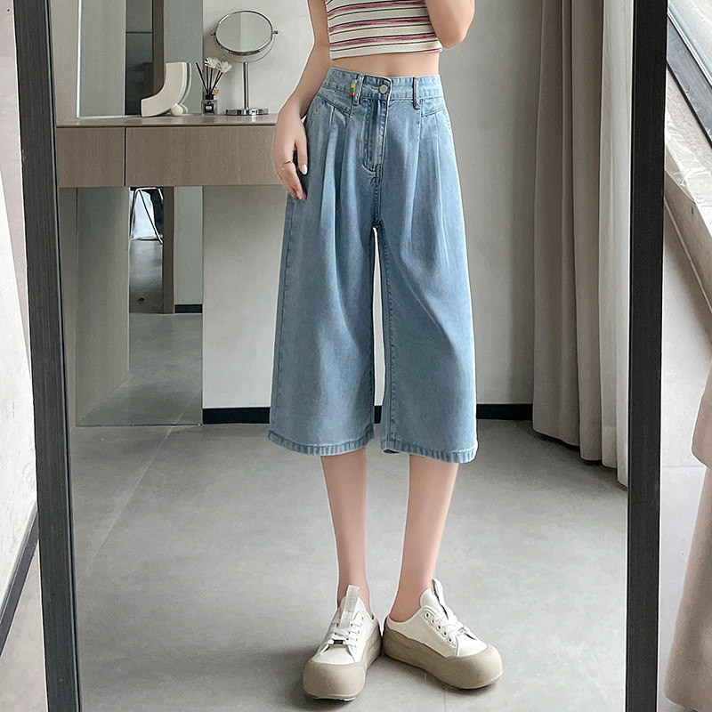 天丝牛仔短裤女夏天薄款图片