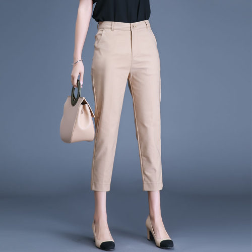 八分裤女小脚西裤烟管休闲裤春秋