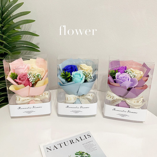 创意礼品香皂花玫瑰小花束