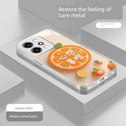 适用OPPOReno14手机壳Reno13心想事橙12Pro个性创意11轻奢高级10女新款reno9全包防摔8Pro带挂绳7/6玻璃壳SE