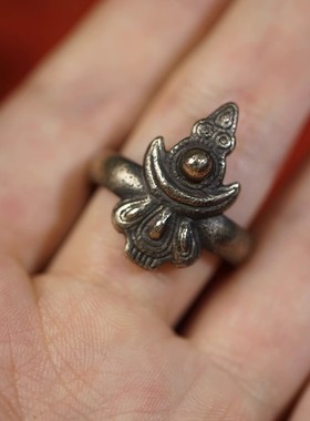 藏式天铁托甲摩藏式手工古朴戒指