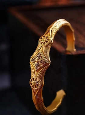 复古十字金刚杵手镯男冷淡风仿古