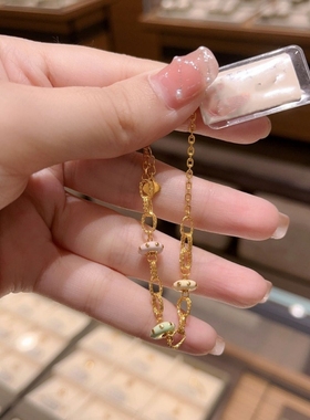 小红书同款古法珐琅彩甜甜圈黄金