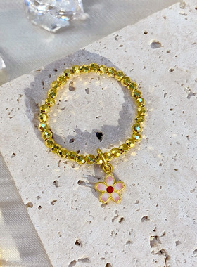 高温烧蓝樱花戒指女轻奢时尚爆闪